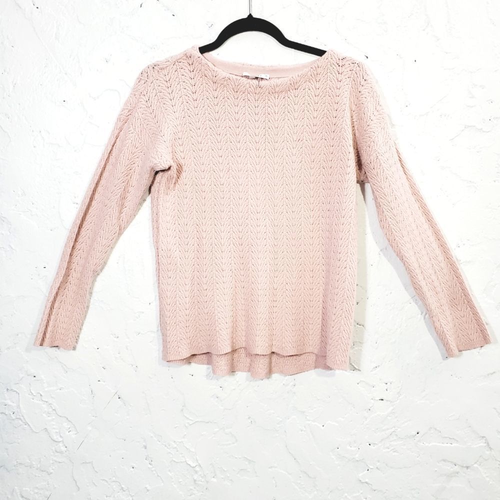 Sioni Soft Pink Knit Stretchy Sweater - Size Large